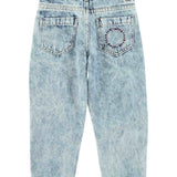 Piupiuchick Mom Fit Trousers Washed Blue Denim