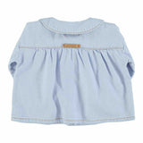Piupiuchick Peter Pan Collar Blouse Light Blue Soft Denim