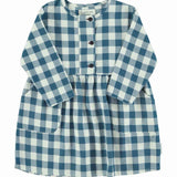 Piupiuchick Short Dress Blue & White Checkered