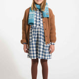 Piupiuchick Short Dress Blue & White Checkered