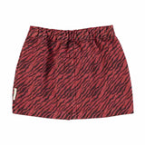 Piupiuchick Short Skirt Bordeaux w/ Zebra Print