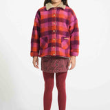 Piupiuchick Short Skirt Bordeaux w/ Zebra Print