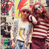 Piupiuchick Short Skirt Bordeaux w/ Zebra Print