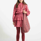 Piupiuchick Short Skirt Pink Checkered w/ Flowers