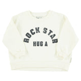 Piupiuchick Sweatshirt Ecru w/ "Rock Star" Print