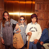 Piupiuchick Sweatshirt Ecru w/ "Rock Star" Print