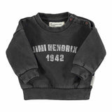 Piupiuchick Sweatshirt Faded Black w/ "Jimi Hendrix" Print