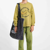 Piupiuchick Sweatshirt Olive Green w/ Tiger Print