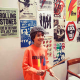 Piupiuchick Sweatshirt Orange w/ "Music" Print