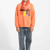 Piupiuchick Sweatshirt Orange w/ "Music" Print