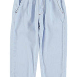 Piupiuchick Trousers Light Blue Soft Denim