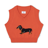 Repose Knit V Neck Spencer Radiant Red