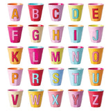 Rice Alfabet Letter Beker Melamine Roze