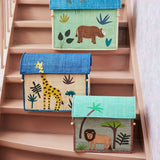 Rice Raffia Basket Jungle Giraffe Medium