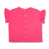 Petit Blush Loua Frill Blouse Party Punch