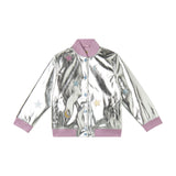 Stella McCartney Kids Jacket Multicolor Stars Silver