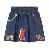Stella McCartney Kids Jeans Skirt Boots Navy Blue