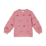 Stella McCartney Kids Sweatshirt Lips Rosa Melange