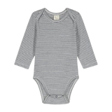 Gray Label Baby L/S Onesie Blue Grey - Cream