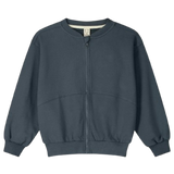 Gray Label Bomber Sweatshirt w/ Zip Blue Grey