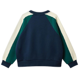 Wynken Wynk Panel Sweat Navy/Green/Cream