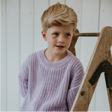 Yuki Chunky Knitted Sweater Lilac