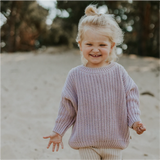 Yuki Chunky Knitted Sweater Lilac