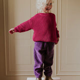 Yuki Chunky Knitted Sweater Fuchsia