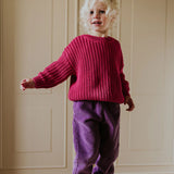 Yuki Chunky Knitted Sweater Fuchsia