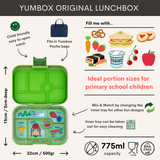 Yumbox Original 6 Vakken Matcha Green / Funny Monsters Tray